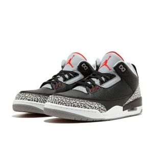 Nike Air Jordan Retro 3 Black Cement 2018 Release - Size 4.5Y Woman Size 6